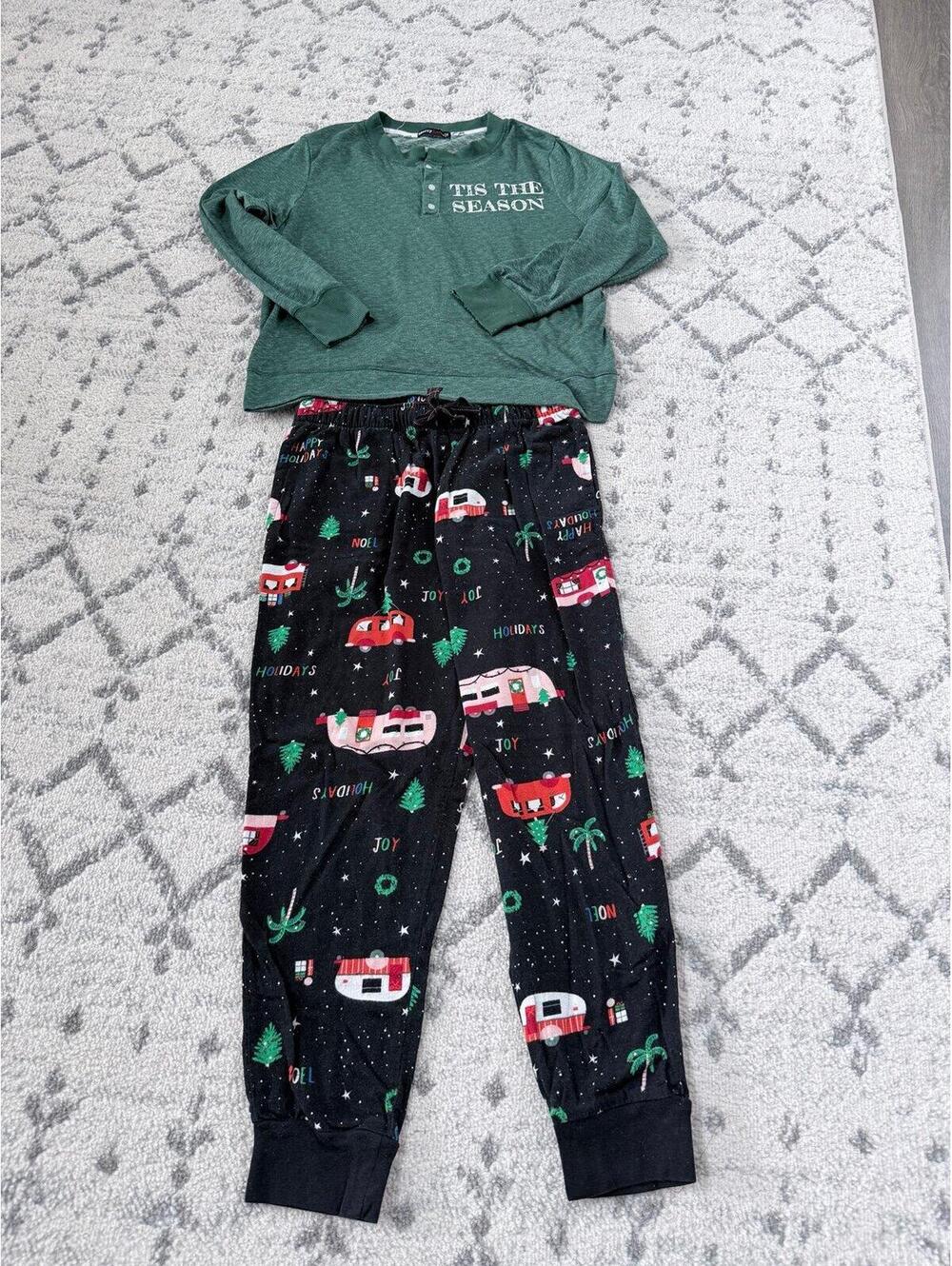 Old Navy pajama pants and Merry Lane top